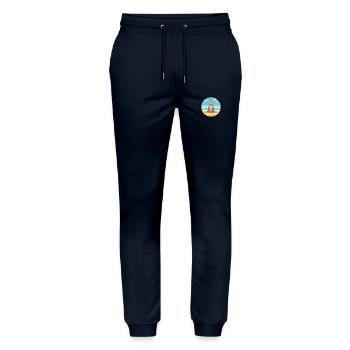 Seal Cartoon Yoga Beach Illustration d’été - Pantalon de jogging bio MOVER Stanley/Stella unisexe - marine - Devant - Marisol (170cm) & Nik (191cm)