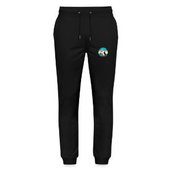 Toucan Cartoon Yoga Beach Summer Illustration - Stanley/Stella Mover Unisex Organic Jogging Trousers - black - Front - Marisol (170cm) & Nik (191cm)