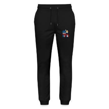 LACROSSE - SPORT - LIEBE - SPORTART - SPORTLER - Stanley/Stella Unisex Bio Jogginghose Mover  - Schwarz - Vorne - Marisol (170cm) & Nik (191cm)