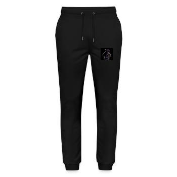 Kleinsche Flasche -02- - Stanley/Stella Unisex Bio Jogginghose Mover  - Schwarz - Vorne - Marisol (170cm) & Nik (191cm)