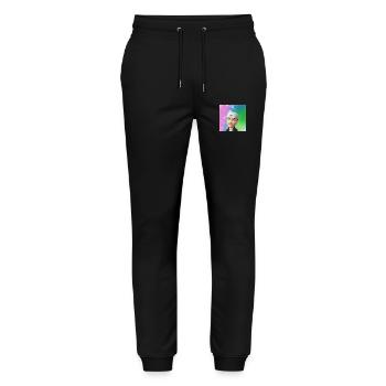 JONNY-CASH-BOY - Stanley/Stella Unisex Bio Jogginghose Mover  - Schwarz - Vorne - Marisol (170cm) & Nik (191cm)