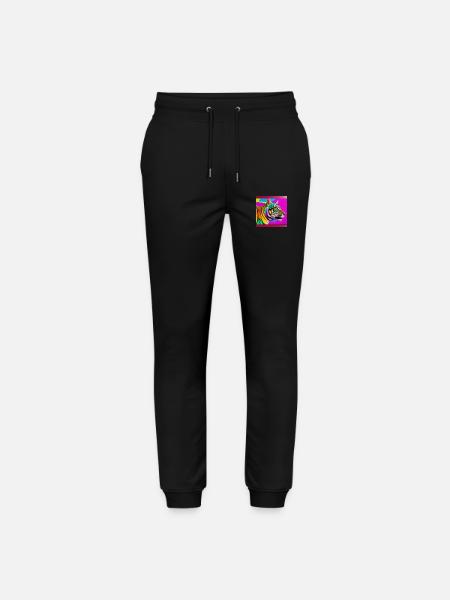 Tiger Farbig - Stanley/Stella Unisex Bio Jogginghose Mover  - Schwarz