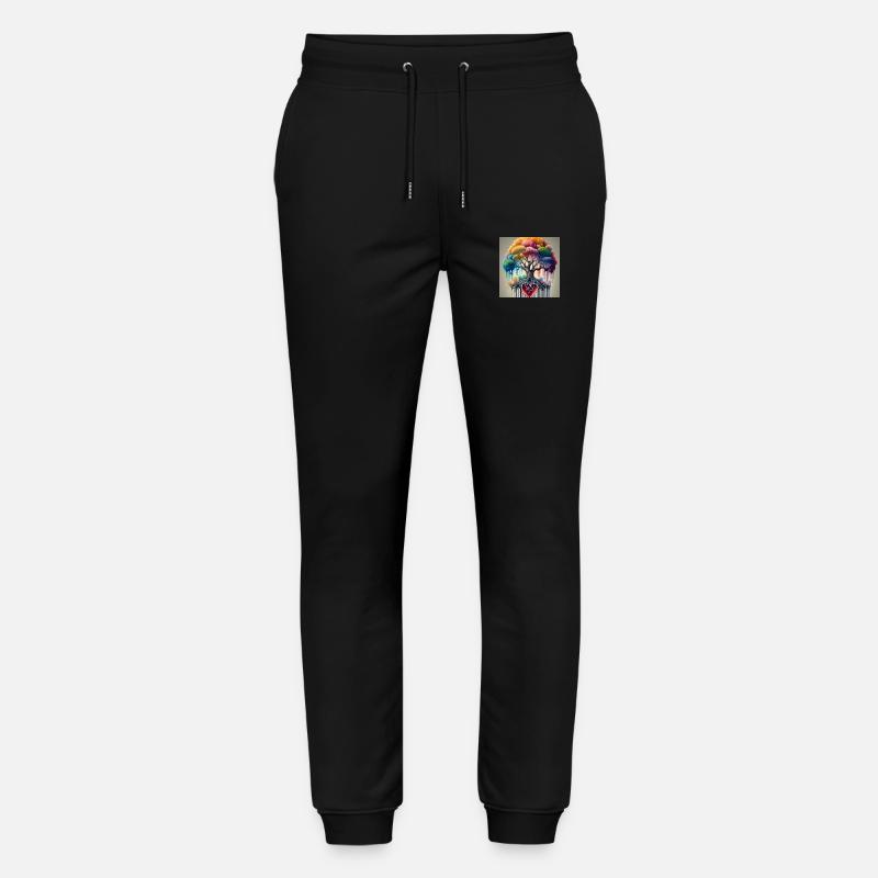 bunter Baum - Stanley/Stella Unisex Bio Jogginghose Mover  - Schwarz