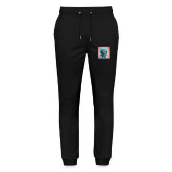 Happy Halloween cute monster scary funny spooky - Stanley/Stella Mover Unisex Organic Jogging Trousers - black - Front - Marisol (170cm) & Nik (191cm)