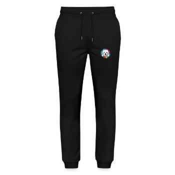 Coton De Tuléar race chien aquarelle illustration - Pantalon de jogging bio MOVER Stanley/Stella unisexe - noir - Devant - Marisol (170cm) & Nik (191cm)