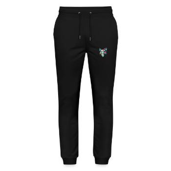 Chinesische Schopfhunderasse Aquarell-Illustration - Stanley/Stella Unisex Bio Jogginghose Mover  - Schwarz - Vorne - Marisol (170cm) & Nik (191cm)