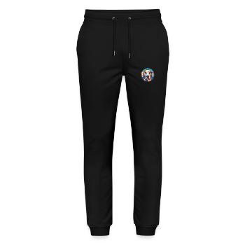 Braque Francais Dog Breed Watercolor Illustration - Stanley/Stella Mover Unisex Organic Jogging Trousers - black - Front - Marisol (170cm) & Nik (191cm)