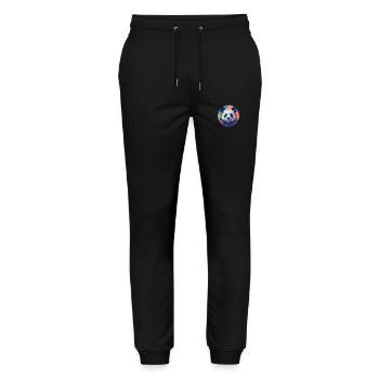 Panda Buntes Aquarell Tier Haustier Illustration - Stanley/Stella Unisex Bio Jogginghose Mover  - Schwarz - Vorne - Marisol (170cm) & Nik (191cm)