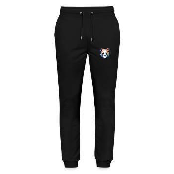 Bunte Aquarell-Tierhaustierillustration des Pandas - Stanley/Stella Unisex Bio Jogginghose Mover  - Schwarz - Vorne - Marisol (170cm) & Nik (191cm)