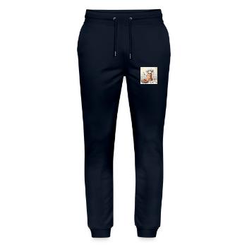 Chat cuisinier - Pantalon de jogging bio MOVER Stanley/Stella unisexe - marine - Devant - Marisol (170cm) & Nik (191cm)