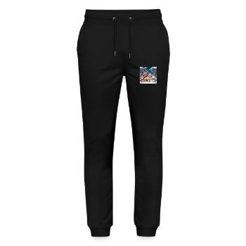 Weihnachtstiere - Stanley/Stella Unisex Bio Jogginghose Mover  - Schwarz - Vorne - Marisol (170cm) & Nik (191cm)
