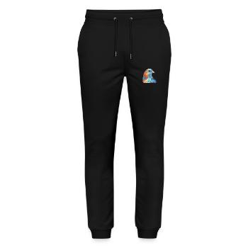 Taube bunte Aquarell-Tier-Haustier-Illustration - Stanley/Stella Unisex Bio Jogginghose Mover  - Schwarz - Vorne - Marisol (170cm) & Nik (191cm)