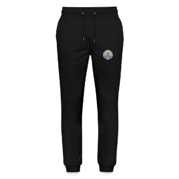 Octopus Colorful Watercolor Animal Illustration - Stanley/Stella Mover Unisex Organic Jogging Trousers - black - Front - Marisol (170cm) & Nik (191cm)