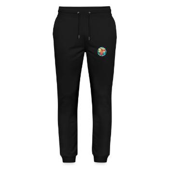 Lion de mer coloré aquarelle Animal Illustration - Pantalon de jogging bio MOVER Stanley/Stella unisexe - noir - Devant - Marisol (170cm) & Nik (191cm)