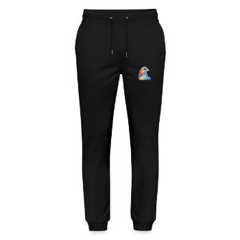 Taube buntes Aquarell Tier Haustier Illustration - Stanley/Stella Unisex Bio Jogginghose Mover  - Schwarz - Vorne - Marisol (170cm) & Nik (191cm)