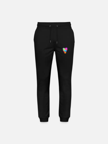 Buntes Herz - Stanley/Stella Unisex Bio Jogginghose Mover - Schwarz