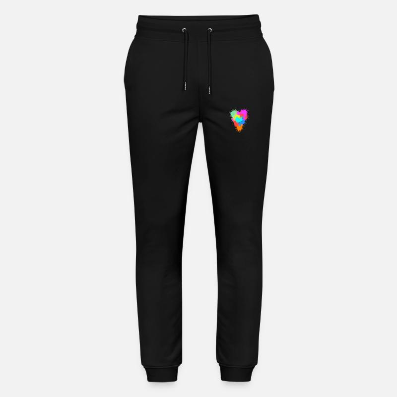 Buntes Herz - Stanley/Stella Unisex Bio Jogginghose Mover  - Schwarz