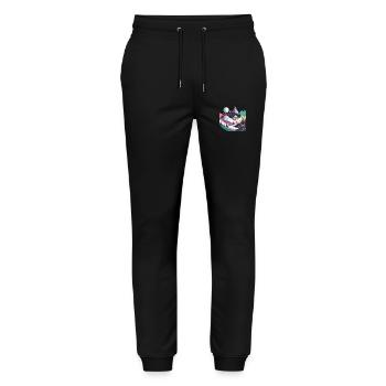 Fond de montagne abstrait - Pantalon de jogging bio MOVER Stanley/Stella unisexe - noir - Devant - Marisol (170cm) & Nik (191cm)