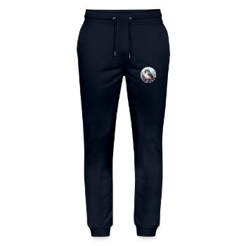Süße Meise im Winter - Stanley/Stella Unisex Bio Jogginghose Mover  - Navy - Vorne - Marisol (170cm) & Nik (191cm)