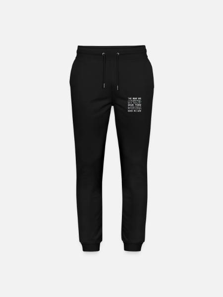 Hourglass Lifetime Art Countdown - Stanley/Stella Mover Unisex Organic Jogging Trousers - black