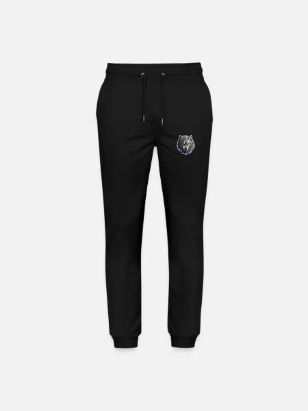 Wolf - Illustration - Stanley/Stella Mover Unisex Organic Jogging Trousers - black