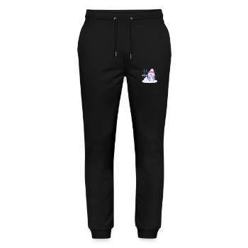 Let It Snow - Stanley/Stella Mover Unisex Organic Jogging Trousers - black - Front - Marisol (170cm) & Nik (191cm)