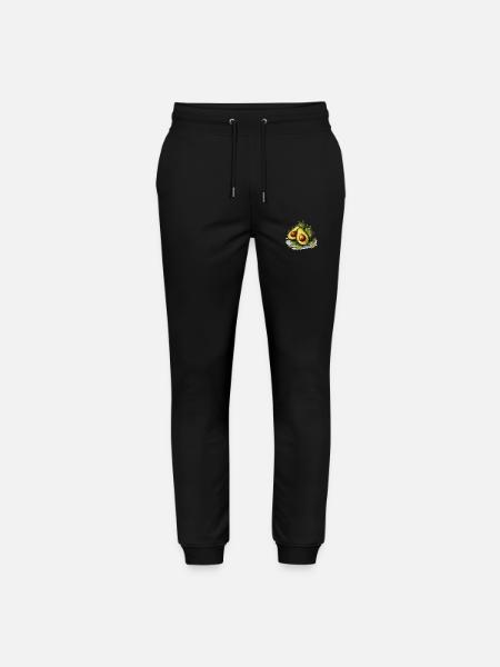 Avocado - Illustration - Stanley/Stella Mover Unisex Organic Jogging Trousers - black