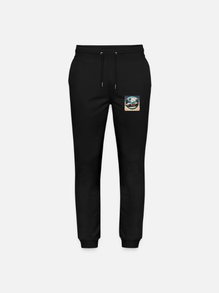 Sportscar in Dessert - Stanley/Stella Mover Unisex Organic Jogging Trousers - black