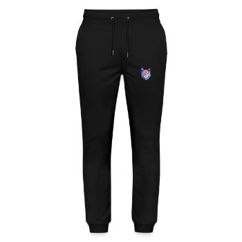 Eurasian Lynx Cat Breed Watercolor Cartoon Kawaii - Stanley/Stella Mover Unisex Organic Jogging Trousers - black - Front - Marisol (170cm) & Nik (191cm)