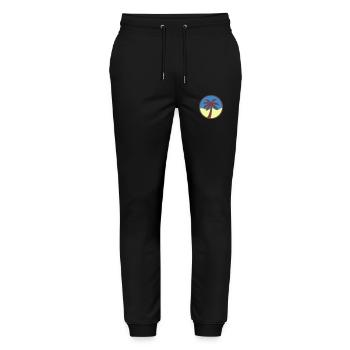 palm tree - Stanley/Stella Mover Unisex Organic Jogging Trousers - black - Front - Marisol (170cm) & Nik (191cm)