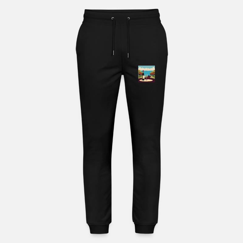 Wein / Rotwein / Weißwein - Stanley/Stella Unisex Bio Jogginghose Mover  - Schwarz