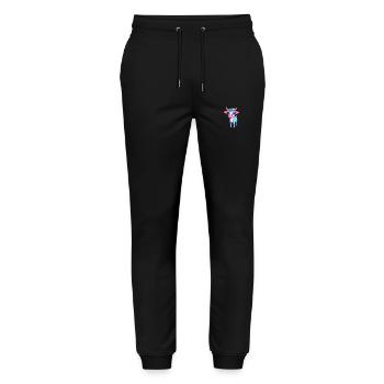 Cow Colorful Watercolor Cartoon Kawaii Animal - Stanley/Stella Mover Unisex Organic Jogging Trousers - black - Front - Marisol (170cm) & Nik (191cm)
