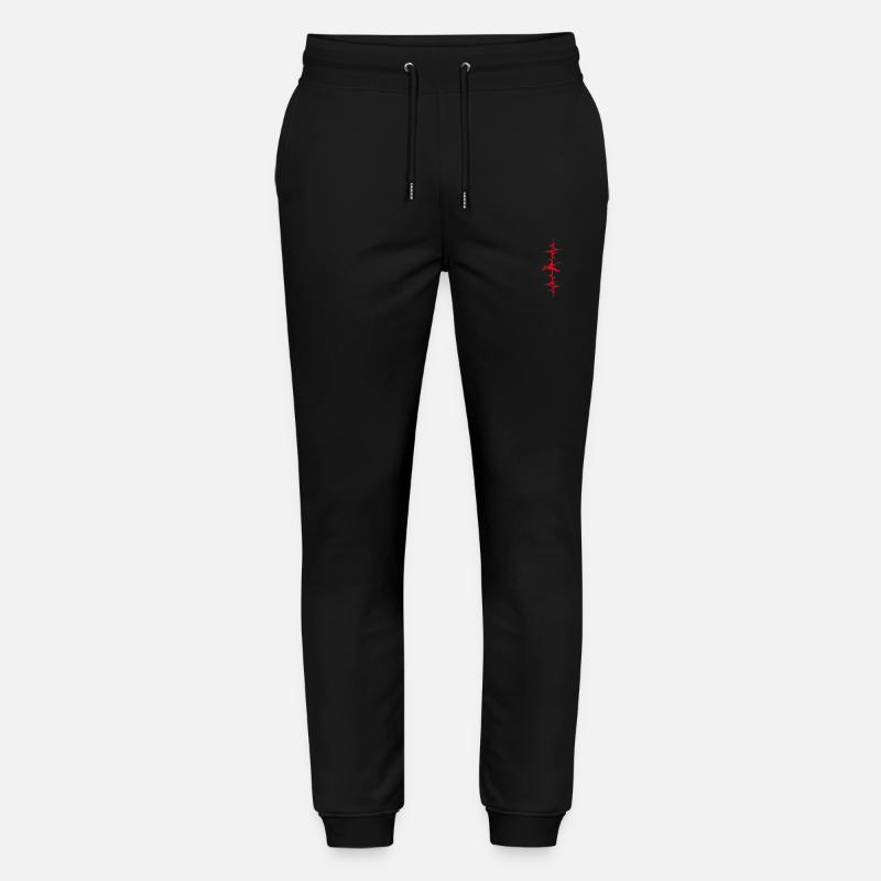 Aviron battement de coeur - Pantalon de jogging bio MOVER Stanley/Stella unisexe - noir