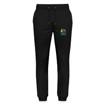 Writers, Books, Poets, Bloggers - Stanley/Stella Mover Unisex Organic Jogging Trousers - black - Front - Marisol (170cm) & Nik (191cm)