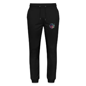 Wolf - Illustration - Stanley/Stella Unisex Bio Jogginghose Mover  - Schwarz - Vorne - Marisol (170cm) & Nik (191cm)