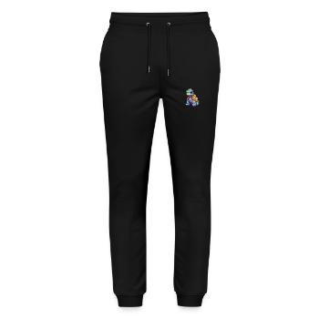 Schildkröte buntes Aquarell Cartoon Kawaii Tier - Stanley/Stella Unisex Bio Jogginghose Mover  - Schwarz - Vorne - Marisol (170cm) & Nik (191cm)