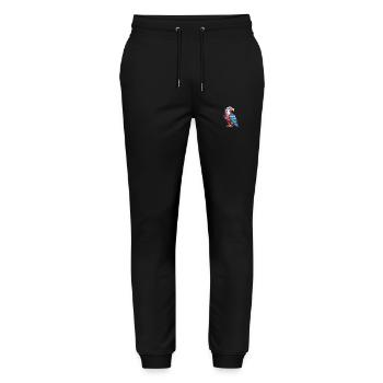 Weißkopfseeadler Bunte Aquarell-Karikatur Kawaii Anim - Stanley/Stella Unisex Bio Jogginghose Mover  - Schwarz - Vorne - Marisol (170cm) & Nik (191cm)