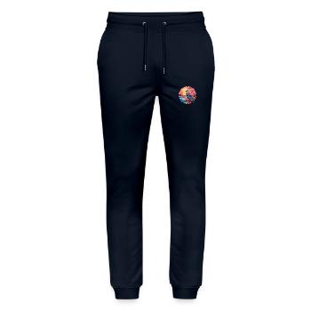 Sperling Buntes Aquarell Cartoon Kawaii Tier - Stanley/Stella Unisex Bio Jogginghose Mover  - Navy - Vorne - Marisol (170cm) & Nik (191cm)