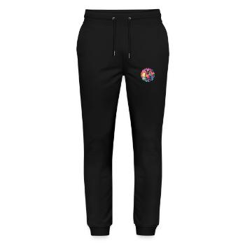 Eule Buntes Aquarell Cartoon Kawaii Tier - Stanley/Stella Unisex Bio Jogginghose Mover  - Schwarz - Vorne - Marisol (170cm) & Nik (191cm)
