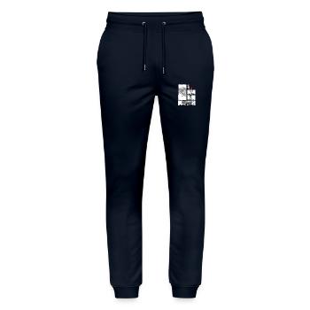 omedeto for dark - Stanley/Stella Mover Unisex Organic Jogging Trousers - navy - Front - Marisol (170cm) & Nik (191cm)