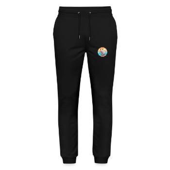 Rhino Watercolor Cartoon Kawaii Clipart Animal - Stanley/Stella Mover Unisex Organic Jogging Trousers - black - Front - Marisol (170cm) & Nik (191cm)