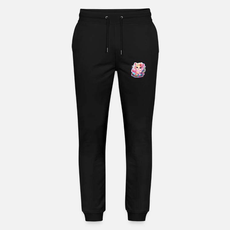 Chat - illustration - Pantalon de jogging bio MOVER Stanley/Stella unisexe - noir