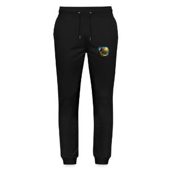 Landschaft - Illustration - Stanley/Stella Unisex Bio Jogginghose Mover  - Schwarz - Vorne - Marisol (170cm) & Nik (191cm)