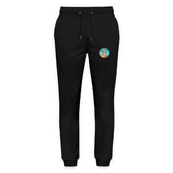 Italien Volpino chien race Cartoon Kawaii Clipart - Pantalon de jogging bio MOVER Stanley/Stella unisexe - noir - Devant - Marisol (170cm) & Nik (191cm)