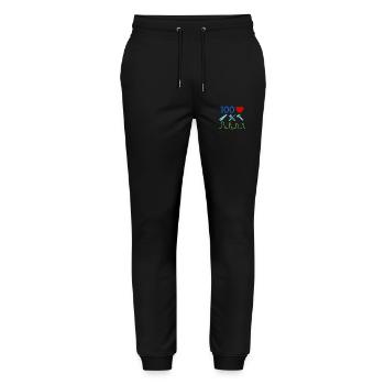 Handwerker - Stanley/Stella Unisex Bio Jogginghose Mover  - Schwarz - Vorne - Marisol (170cm) & Nik (191cm)