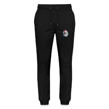 Weihnachtsmann - Illustration - Stanley/Stella Unisex Bio Jogginghose Mover  - Schwarz - Vorne - Marisol (170cm) & Nik (191cm)