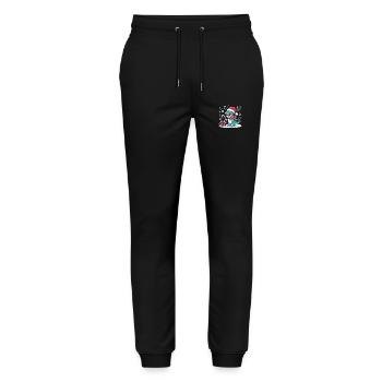 T-Rex de Noël - Pantalon de jogging bio MOVER Stanley/Stella unisexe - noir - Devant - Marisol (170cm) & Nik (191cm)