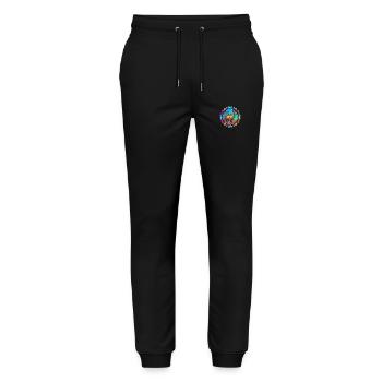 Kamel-Buntglas-Bunt-Cartoon-Kawaii-Tier - Stanley/Stella Unisex Bio Jogginghose Mover  - Schwarz - Vorne - Marisol (170cm) & Nik (191cm)