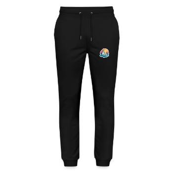 Segelboot - Illustration - Stanley/Stella Unisex Bio Jogginghose Mover  - Schwarz - Vorne - Marisol (170cm) & Nik (191cm)