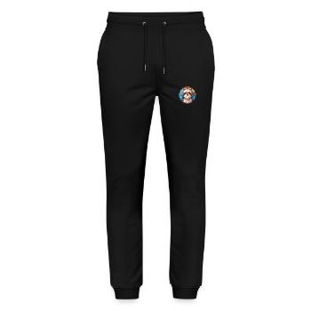 Shih Tzu Dog Stained Glass Colorful Cartoon Kawaii - Stanley/Stella Mover Unisex Organic Jogging Trousers - black - Front - Marisol (170cm) & Nik (191cm)